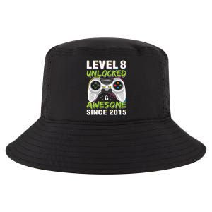 Level 8 Unlocked Awesome Since 2015 8th Birthday Gaming Cool Comfort Performance Bucket Hat