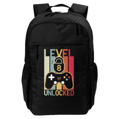 Level 8 Unlocked Birthday Gift Vintage Retro Daily Commute Backpack