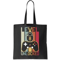 Level 8 Unlocked Birthday Gift Vintage Retro Tote Bag