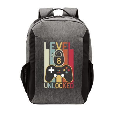 Level 8 Unlocked Birthday Gift Vintage Retro Vector Backpack