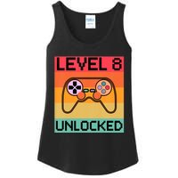 Level 8 Unlocked Video Gamer 8th Birthday Gaming Gift Ladies Essential Tank