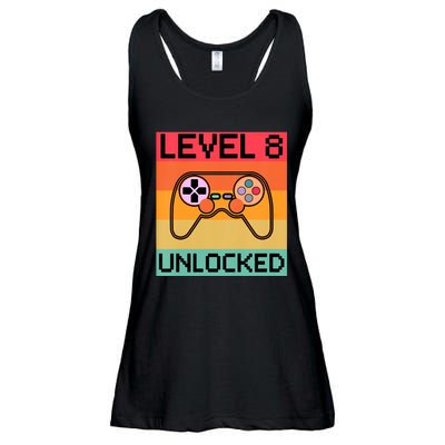 Level 8 Unlocked Video Gamer 8th Birthday Gaming Gift Ladies Essential Flowy Tank