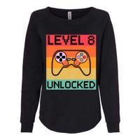 Level 8 Unlocked Video Gamer 8th Birthday Gaming Gift Womens California Wash Sweatshirt