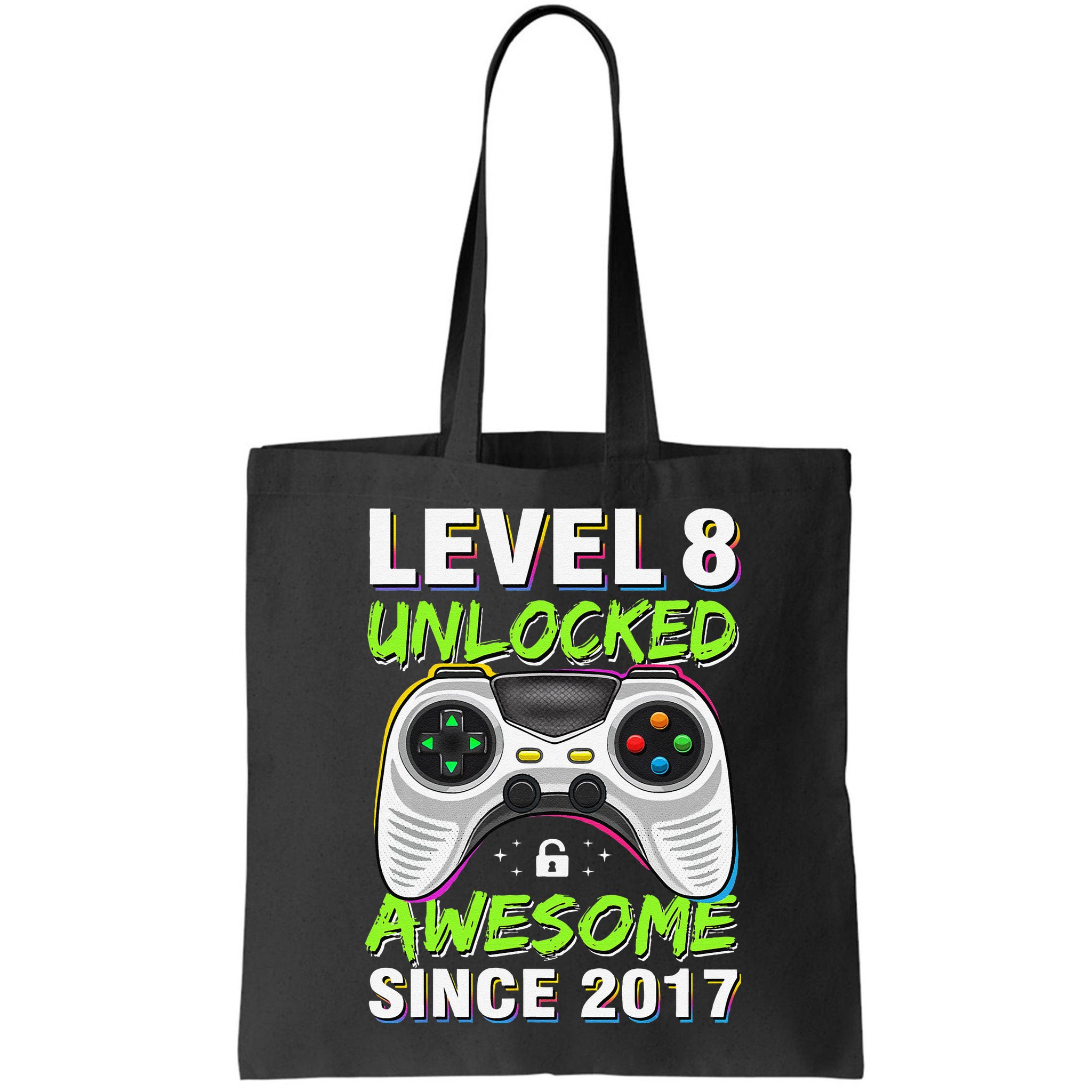 Level 8 Unlocked Awesome Since 2017 8th Birthday Gaming Gift Bag