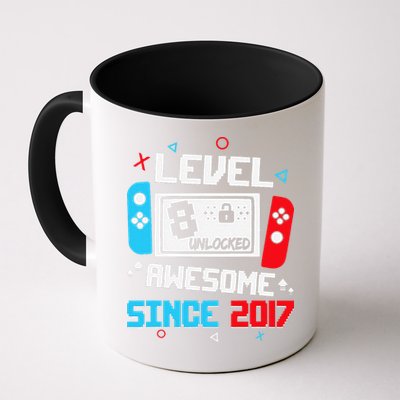 Level 8 Unlocked Awesome Since 2017 8th Birthday Coffee Mug