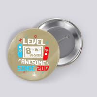 Level 8 Unlocked Awesome Since 2017 8th Birthday Button