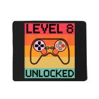 Level 8 Unlocked Video Gamer 8th Birthday Gaming Gift Mousepad