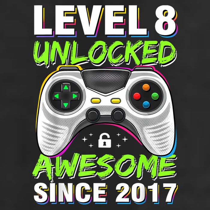 Level 8 Unlocked Awesome Since 2017 8th Birthday Gaming Adult Drive Performance Visor