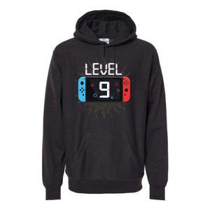 Level 9 Birthday Boy 9 Year Old Video Games Gaming Gift Premium Hoodie