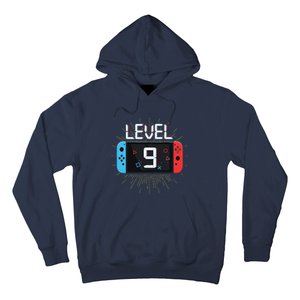 Level 9 Birthday Boy 9 Year Old Video Games Gaming Gift Hoodie