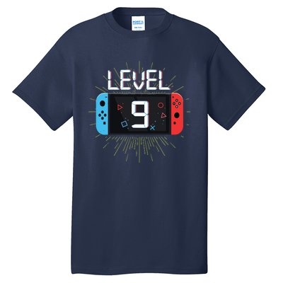 Level 9 Birthday Boy 9 Year Old Video Games Gaming Gift Tall T-Shirt