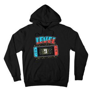 Level 9 Birthday 9 Years Old Video Games Gift Hoodie