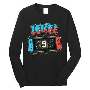 Level 9 Birthday 9 Years Old Video Games Gift Long Sleeve Shirt