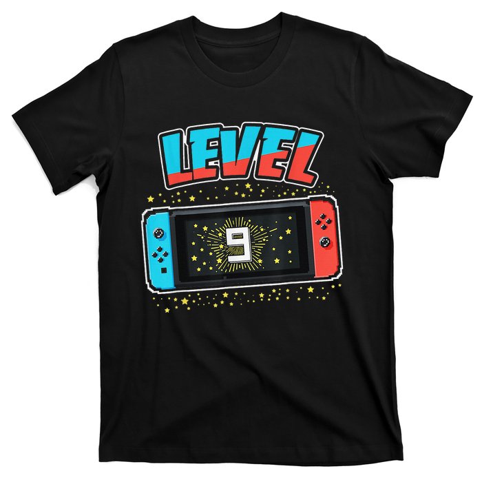 Level 9 Birthday 9 Years Old Video Games Gift T-Shirt