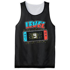 Level 9 Birthday 9 Years Old Video Games Gift Mesh Reversible Basketball Jersey Tank