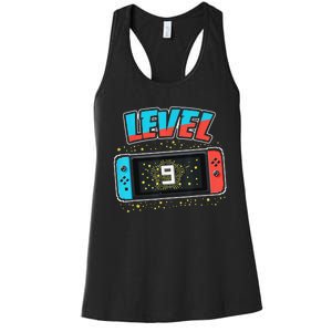 Level 9 Birthday 9 Years Old Video Games Gift Women's Racerback Tank