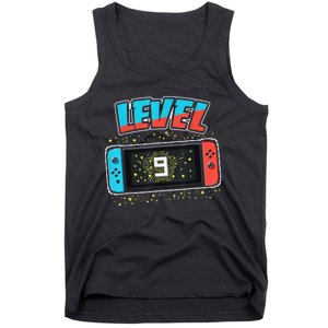 Level 9 Birthday 9 Years Old Video Games Gift Tank Top