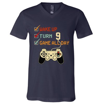 Level 9 Birthday 9 Year Old Video Gamer Gaming Gifts V-Neck T-Shirt