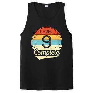 Level 9 Complete Retro 9th Wedding Anniversary PosiCharge Competitor Tank