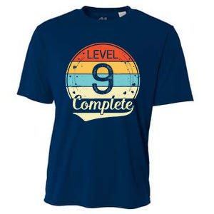 Level 9 Complete Retro 9th Wedding Anniversary Cooling Performance Crew T-Shirt