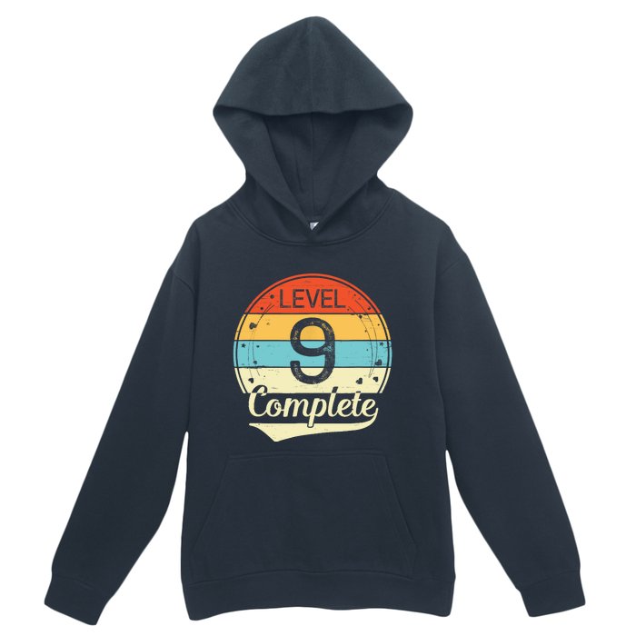 Level 9 Complete Retro 9th Wedding Anniversary Urban Pullover Hoodie