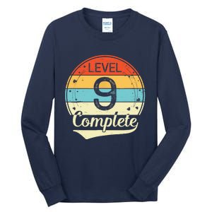 Level 9 Complete Retro 9th Wedding Anniversary Tall Long Sleeve T-Shirt