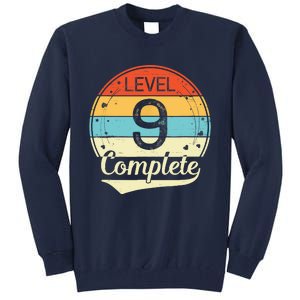 Level 9 Complete Retro 9th Wedding Anniversary Tall Sweatshirt