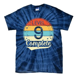 Level 9 Complete Retro 9th Wedding Anniversary Tie-Dye T-Shirt