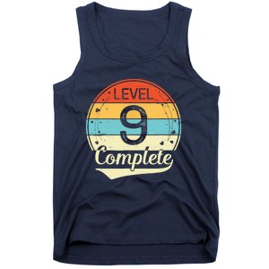 Level 9 Complete Retro 9th Wedding Anniversary Tank Top