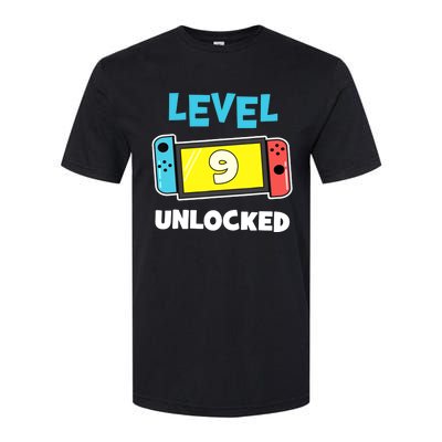 Level 9 unlocked Gamer 9th Birthday Gift Video Game lovers Softstyle® CVC T-Shirt