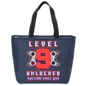 Level 9 Unlocked Awesome 2014 Video Game 9th Birthday Boy Zip Tote Bag