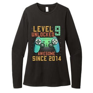 Level 9 Unlocked 9th Birthday 9 Year Old Boy Gifts Gamer Womens CVC Long Sleeve Shirt