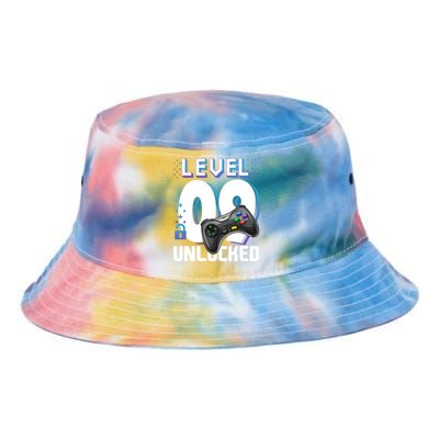 Level 9 Unlocked Funny Video Gamer 9th Birthday Gift For Gamers Tie Dye Newport Bucket Hat