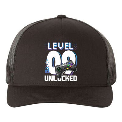 Level 9 Unlocked Funny Video Gamer 9th Birthday Gift For Gamers Yupoong Adult 5-Panel Trucker Hat