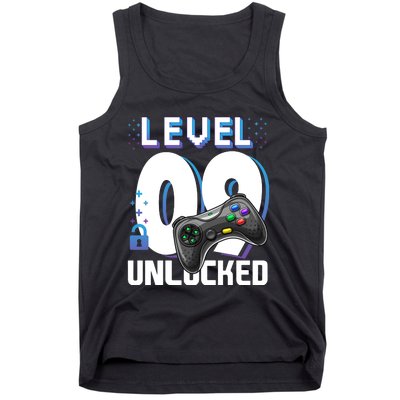 Level 9 Unlocked Funny Video Gamer 9th Birthday Gift For Gamers Tank Top