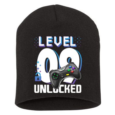 Level 9 Unlocked Funny Video Gamer 9th Birthday Gift For Gamers Short Acrylic Beanie