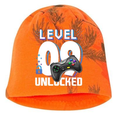 Level 9 Unlocked Funny Video Gamer 9th Birthday Gift For Gamers Kati - Camo Knit Beanie