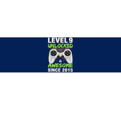 Level 9 Unlocked Awesome Since 2015 9th Birthday Gaming Boy Bumper Sticker