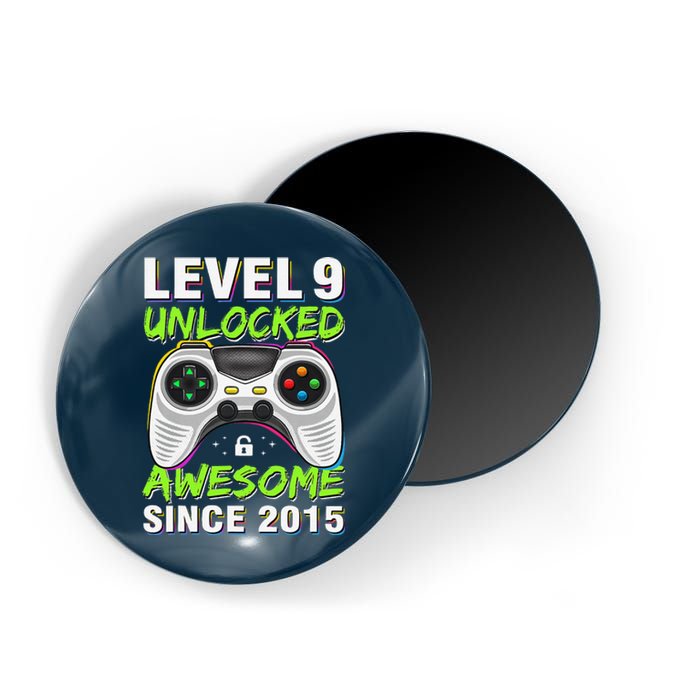 Level 9 Unlocked Awesome Since 2015 9th Birthday Gaming Boy Magnet