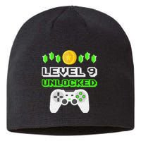 Level 9 Unlocked Funny 9 Year Old Gamer Birthday Sustainable Beanie