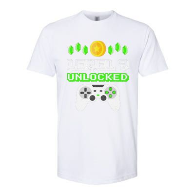 Level 9 Unlocked Funny 9 Year Old Gamer Birthday Softstyle® CVC T-Shirt