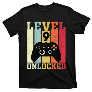 Level 9 Unlocked Funny Video Gamer 9th Birthday Gift T-Shirt