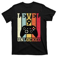 Level 9 Unlocked Funny Video Gamer 9th Birthday Gift T-Shirt