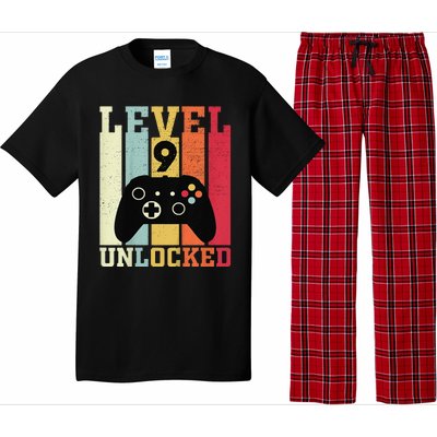 Level 9 Unlocked Funny Video Gamer 9th Birthday Gift Pajama Set