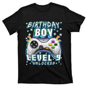 Level 9 Unlocked Video Game 9th Birthday Gamer T-Shirt