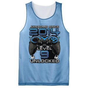 Level 9 Unlocked Awesome Since 2014 9th Birthday Gaming Mesh Reversible Basketball Jersey Tank