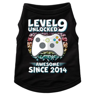 Level 9 Unlocked Awesome Since 2014 Gamer Birthday Doggie Tank