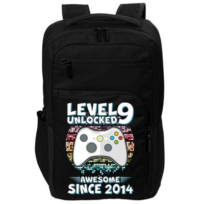 Level 9 Unlocked Awesome Since 2014 Gamer Birthday Impact Tech Backpack