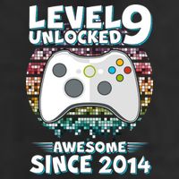 Level 9 Unlocked Awesome Since 2014 Gamer Birthday 11oz C Handle Ceramic Mug