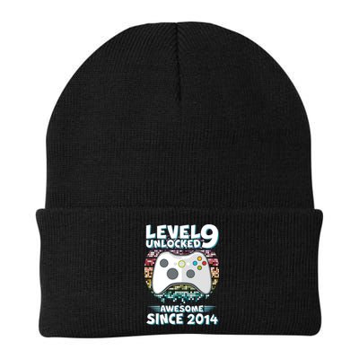 Level 9 Unlocked Awesome Since 2014 Gamer Birthday Beanie